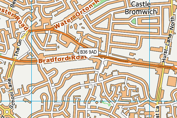 B36 9AD map - OS VectorMap District (Ordnance Survey)