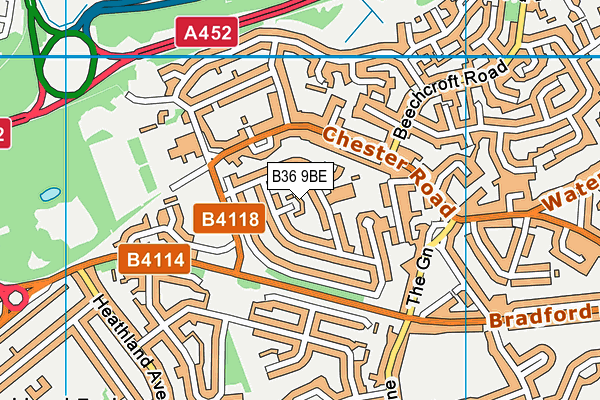 B36 9BE map - OS VectorMap District (Ordnance Survey)
