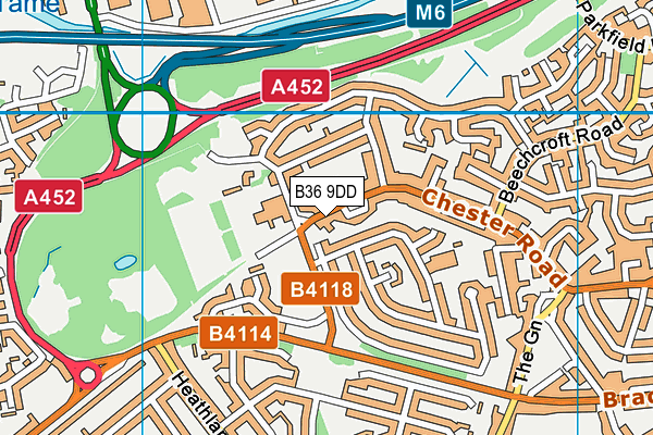 B36 9DD map - OS VectorMap District (Ordnance Survey)