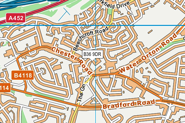 B36 9DR map - OS VectorMap District (Ordnance Survey)