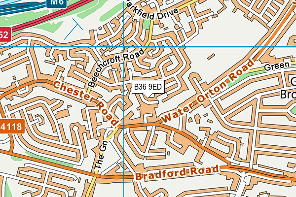 B36 9ED map - OS VectorMap District (Ordnance Survey)