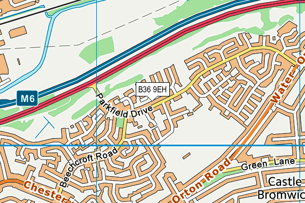 B36 9EH map - OS VectorMap District (Ordnance Survey)