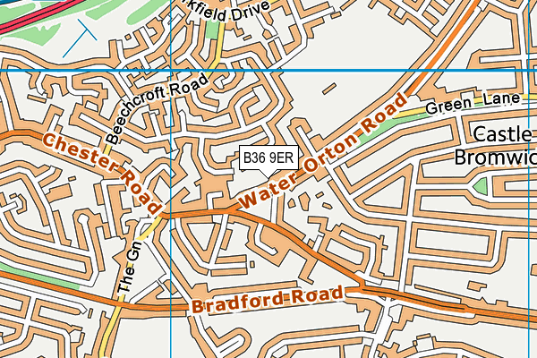 B36 9ER map - OS VectorMap District (Ordnance Survey)