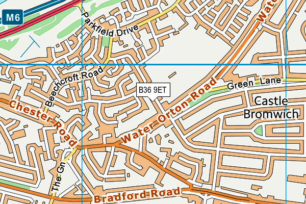 B36 9ET map - OS VectorMap District (Ordnance Survey)