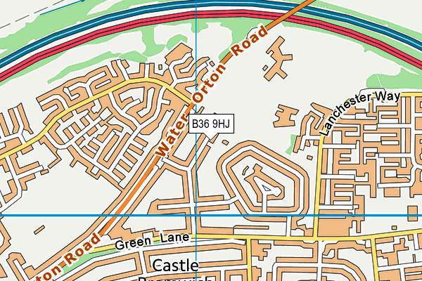 B36 9HJ map - OS VectorMap District (Ordnance Survey)