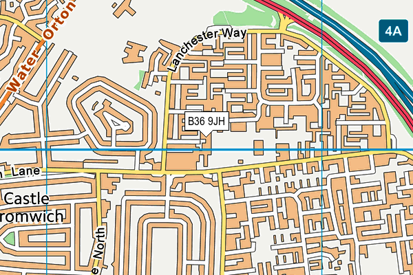 B36 9JH map - OS VectorMap District (Ordnance Survey)