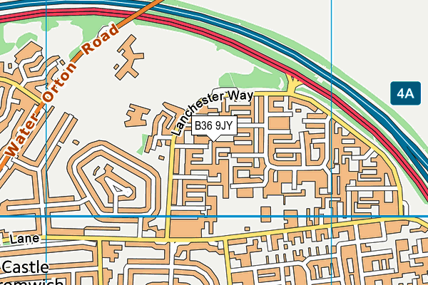 B36 9JY map - OS VectorMap District (Ordnance Survey)