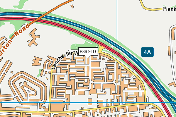 B36 9LD map - OS VectorMap District (Ordnance Survey)