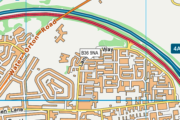 B36 9NA map - OS VectorMap District (Ordnance Survey)