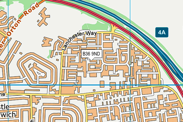 B36 9ND map - OS VectorMap District (Ordnance Survey)