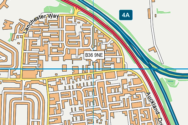 B36 9NE map - OS VectorMap District (Ordnance Survey)