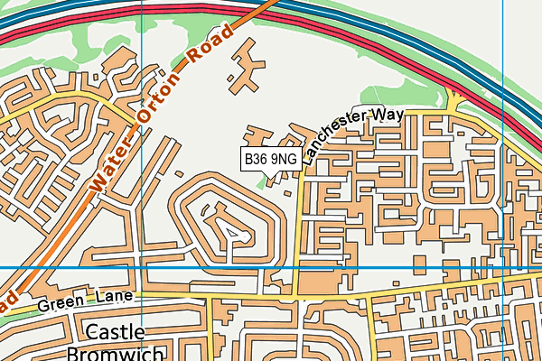 B36 9NG map - OS VectorMap District (Ordnance Survey)