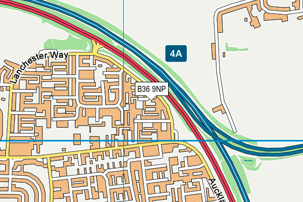 B36 9NP map - OS VectorMap District (Ordnance Survey)