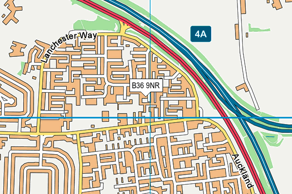 B36 9NR map - OS VectorMap District (Ordnance Survey)