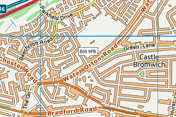 Arden Hall Playing Fields map (B36 9PB) - OS VectorMap District (Ordnance Survey)