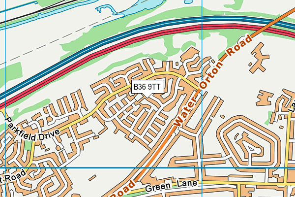 B36 9TT map - OS VectorMap District (Ordnance Survey)