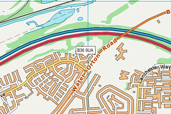 B36 9UA map - OS VectorMap District (Ordnance Survey)