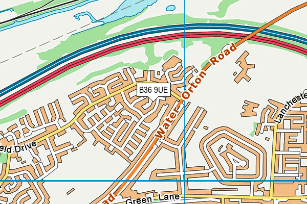 B36 9UE map - OS VectorMap District (Ordnance Survey)