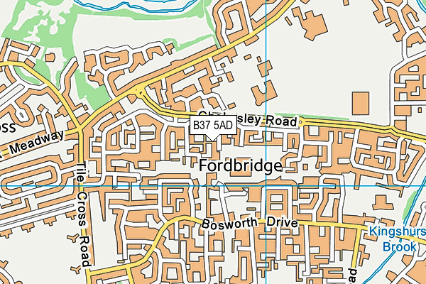 B37 5AD map - OS VectorMap District (Ordnance Survey)