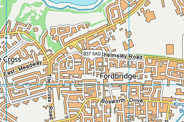 B37 5AG map - OS VectorMap District (Ordnance Survey)