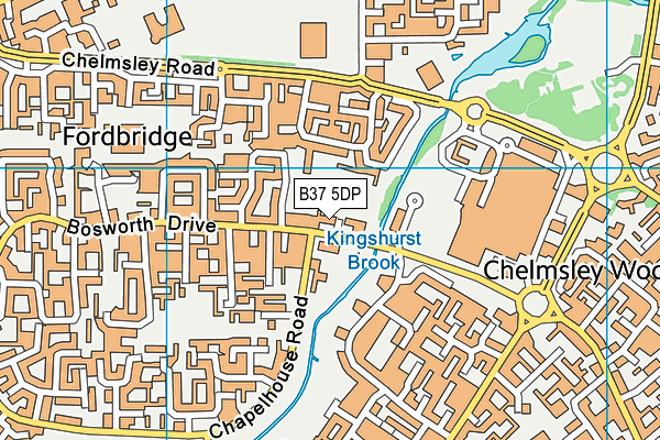 St Anne's Catholic Primary School map (B37 5DP) - OS VectorMap District (Ordnance Survey)