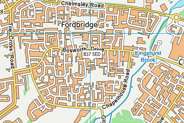 B37 5ED map - OS VectorMap District (Ordnance Survey)