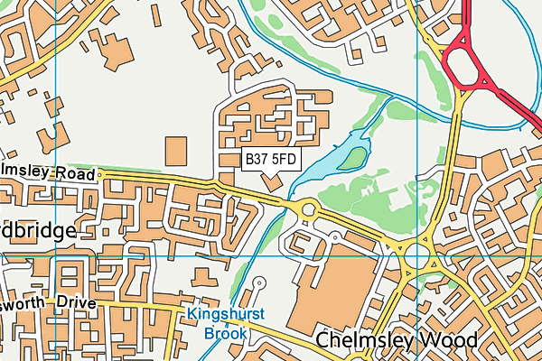 WMG Academy for Young Engineers (Solihull) map (B37 5FD) - OS VectorMap District (Ordnance Survey)