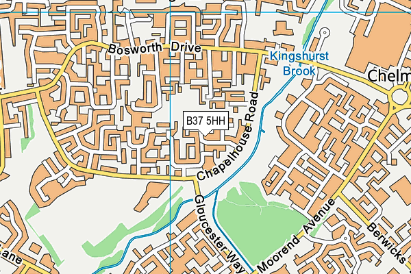 B37 5HH map - OS VectorMap District (Ordnance Survey)