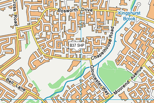 B37 5HP map - OS VectorMap District (Ordnance Survey)