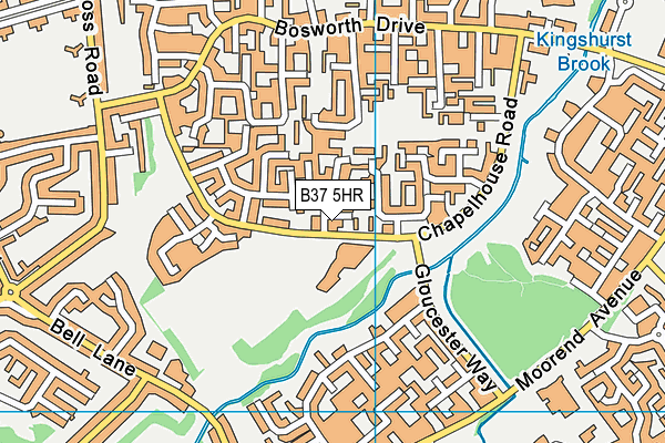 B37 5HR map - OS VectorMap District (Ordnance Survey)