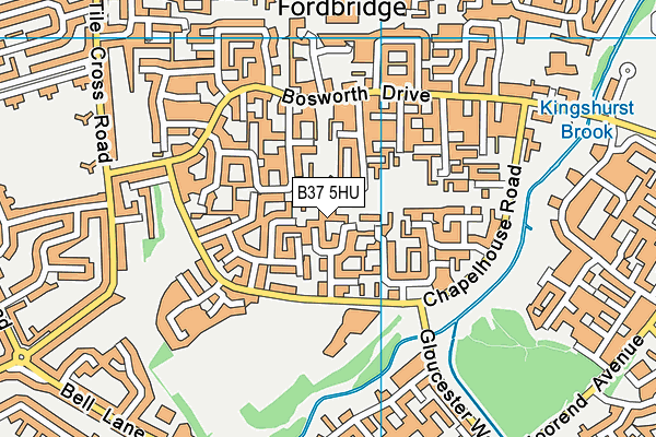 B37 5HU map - OS VectorMap District (Ordnance Survey)