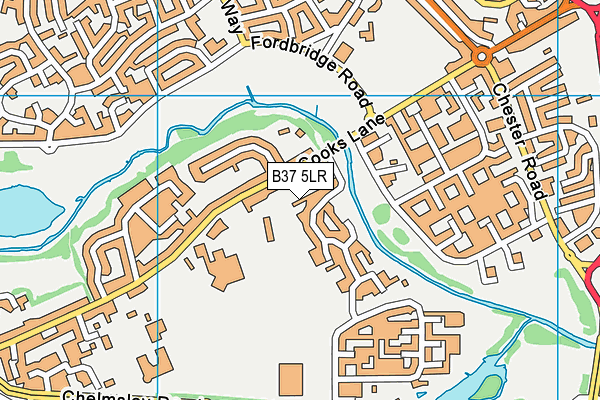 B37 5LR map - OS VectorMap District (Ordnance Survey)