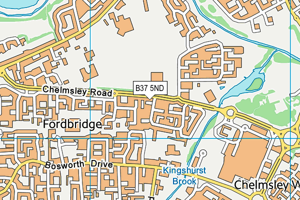 B37 5ND map - OS VectorMap District (Ordnance Survey)