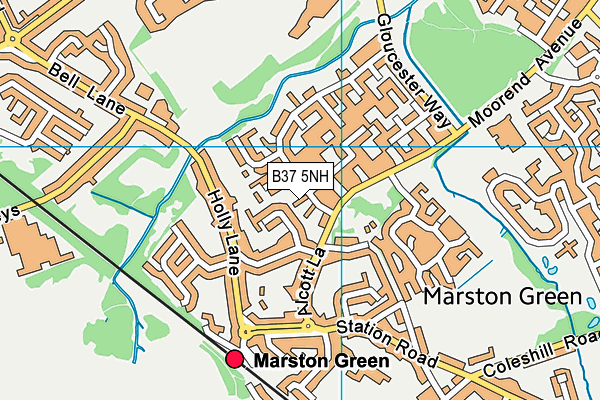 B37 5NH map - OS VectorMap District (Ordnance Survey)