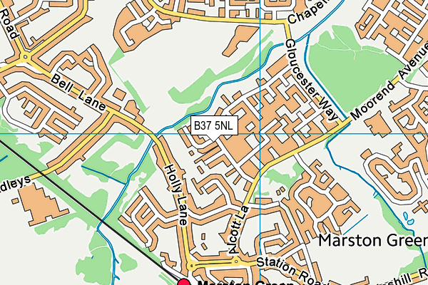 B37 5NL map - OS VectorMap District (Ordnance Survey)
