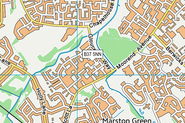 B37 5NN map - OS VectorMap District (Ordnance Survey)