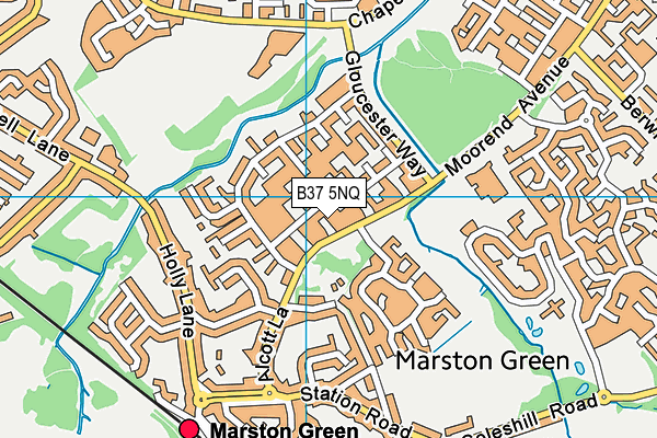 B37 5NQ map - OS VectorMap District (Ordnance Survey)