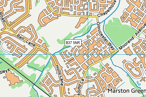 B37 5NR map - OS VectorMap District (Ordnance Survey)