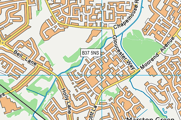 B37 5NS map - OS VectorMap District (Ordnance Survey)