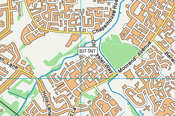 B37 5NT map - OS VectorMap District (Ordnance Survey)