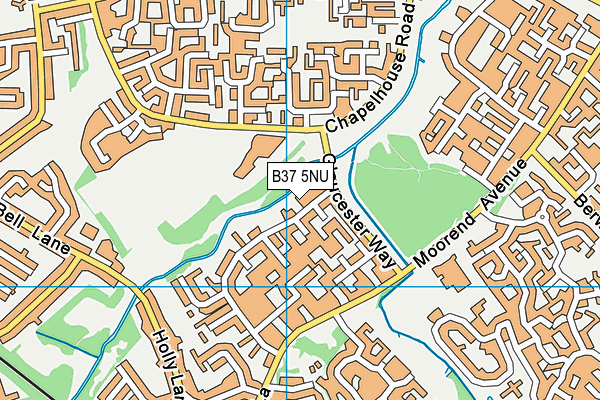 B37 5NU map - OS VectorMap District (Ordnance Survey)
