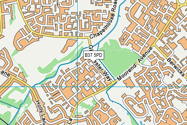 B37 5PD map - OS VectorMap District (Ordnance Survey)