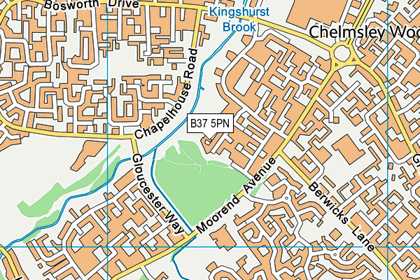 B37 5PN map - OS VectorMap District (Ordnance Survey)