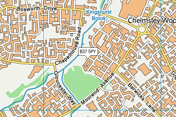 B37 5PY map - OS VectorMap District (Ordnance Survey)