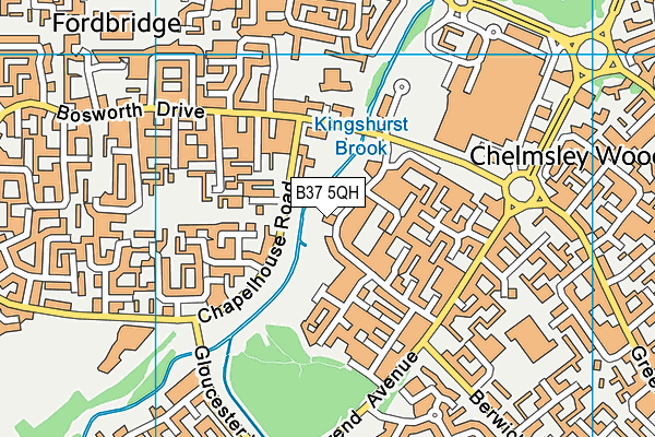 B37 5QH map - OS VectorMap District (Ordnance Survey)
