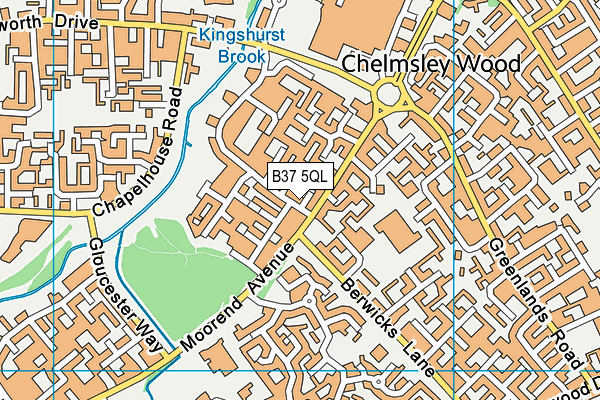 B37 5QL map - OS VectorMap District (Ordnance Survey)