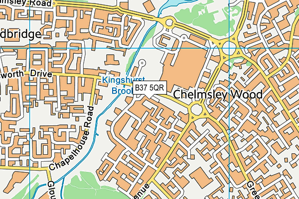 B37 5QR map - OS VectorMap District (Ordnance Survey)