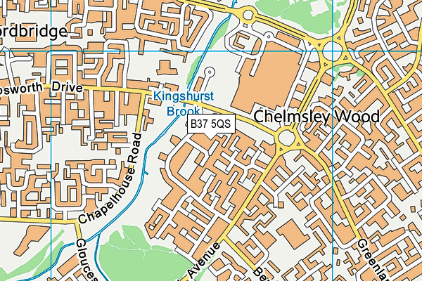 B37 5QS map - OS VectorMap District (Ordnance Survey)