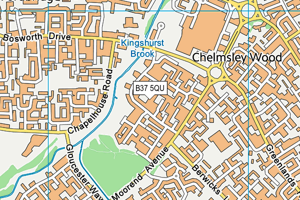 B37 5QU map - OS VectorMap District (Ordnance Survey)