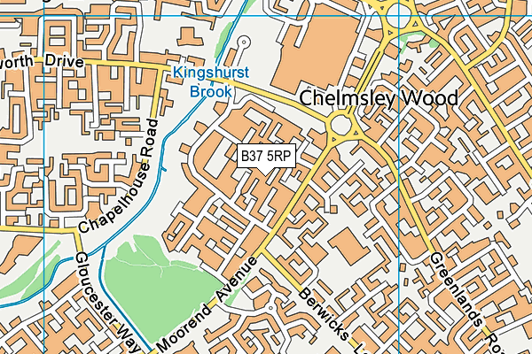 B37 5RP map - OS VectorMap District (Ordnance Survey)